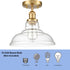 Brass Modern Glass Ceiling Light Dome Shade Kitchen Lamp
